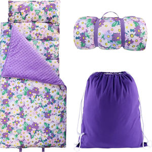 Sac de couchage de voyage <span class=keywords><strong>pour</strong></span> enfants, garderie, école <span class=keywords><strong>maternelle</strong></span>, <span class=keywords><strong>maternelle</strong></span>, sac de couchage <span class=keywords><strong>pour</strong></span> tout-petits, tapis de sieste avec oreiller amovible et <span class=keywords><strong>couverture</strong></span> douce - Product Image 1