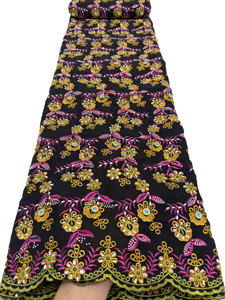 Tela de encaje Asoebi de algodón de alta calidad NI.AI para fiestas de hombres nigerianos - Product Image 6
