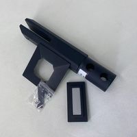 Pagar Kolam Renang Kaca Tempered Tanpa Bingkai 2205 Hitam Spigot Kaca Balustrade Modern Buatan Cina