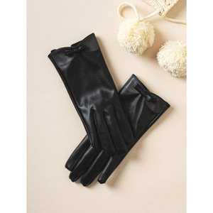 Women's Long Decorative Leather Style <b>Bridal</b> <b>Gloves</b> - Product Image 1