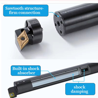 Porte-outil de perçage à remplacement rapide avec connexion à dents de scie et amortisseur intégré pour usinage CNC