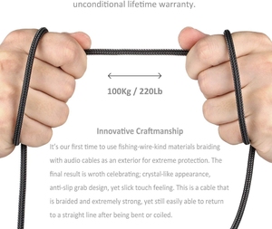 Adaptateur audio 3,5 mm mâle vers femelle, cordon d'extension stéréo Hi-Fi, câble d'extension pour <span class=keywords><strong>casque</strong></span> - Product Image 5