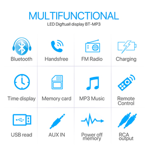 1DIN <strong>Car</strong> Radio <strong>MP3</strong> <strong>Player</strong> <strong>with</strong> <strong>Remote</strong> Control In-Dash 12V <strong>Digital</strong> BT Audio <strong>USB/SD</strong>/AUX-IN FM Transmitter Radio Tuner Combination - Product Image 4