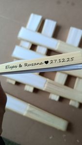 مروحة يد ورقية قابلة للطي بتصميم مخصص، بأضلاع من الخيزران مقاس 21 سم، محمولة ومناسبة للدعاية والإعلان والرسم عليها بنفسك لمهرجانات الريف - Product Image 2