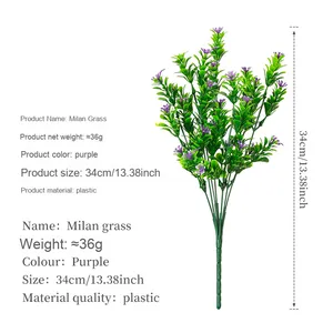 Offre Spéciale herbe artificielle de Milan certifiée UV haute transfrontalière en pot pour la décoration verte extérieure de la maison, y compris la haie d'arbustes - Product Image 6