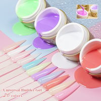 Gel de Construction Universel Dur Couleur 1kg Sans HEMA Faible Chaleur Extension Rapide Gel UV Liquide Constructeur en Bouteille pour la Construction des Ongles