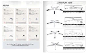 Cadeira de Escritório Giratória de Alta Qualidade em Liga de Alumínio <span class=keywords><strong>Base</strong></span> de Cadeira 5 Estrelas Peças de Fundição em Metal - Product Image 2