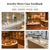 Présentoir de bijoux de luxe sur mesure FORTE vert olive pour colliers, boucles d'oreilles et bagues – Ensemble de présentation de bijoux de boutique