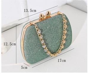 BESTELLA <span class=keywords><strong>donna</strong></span> <span class=keywords><strong>pochette</strong></span> in resina di caramelle con cuore tempestato di diamanti borse da sera con decorazione catene - Product Image 3