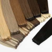 Nouvelle Tendance : Extensions de Cheveux Humains 100% Invisibles, Double Trame Épaisse, Nouvelle Trame Genius Nouée à la Main, Trame la Plus Fine