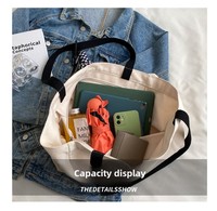 Tas Belanja Kanvas Ramah Lingkungan dengan Logo Kustom, Tas Tote dengan Kompartemen, Tas Belanja Katun yang Dapat Digunakan Kembali untuk Promosi Perusahaan