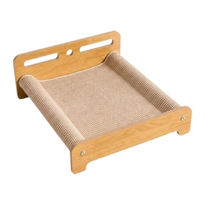 Lit-griffoir pour chats d'intérieur, cadre en bois, plateau en sisal, hamac en bois pour animaux de compagnie, multifonctionnel et - Product Image 3