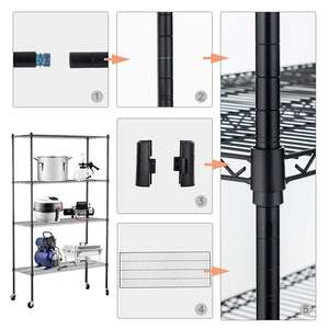 Nsf באיכות גבוהה מותאם אישית בגודל 4-שכבות אחסון סיטונאי מדף סיטונאי מדף זול אפוקסי ציפוי כרום מתכת מצופה - Product Image 5