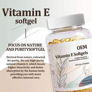Cápsulas de Gel Suave de Vitamina E, Suplemento Nutricional de Vitamina E, Protege la Salud Celular, Cápsulas Blandas de Vitamina - Product Image 3