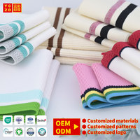 Col en Coton Tricoté Côtelé Rayé pour Vêtements, Col Rond et Col à Revers en Coton Tricoté Côtelé, Vente en Gros Direct Usine OEM