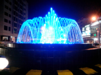 Fuente Musical Comercial de Acero Inoxidable 304 con Luces LED Multicolores, Control PLC/DMX512, Resistente al Agua