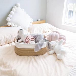 3 paket küçük bebek pamuk halat çevre dostu çok fonksiyonlu raflar için saklama sepetleri Set dokuma organizatör köpek oyuncak Bin - Product Image 3