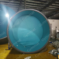 Piscine Gonflable Géante Ronde Rigide à Technologie Drop Stitch, Piscine Profonde Portable pour l'Été