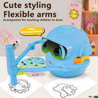 Robot de Peinture Interactif pour Enfants, 100 Cartes de Peinture, Robot de Dessin Intelligent Automatique Musical Interactif pour Enfants