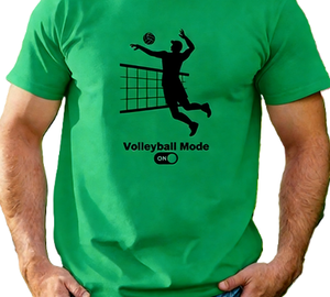 T-shirt grafica con stampa 'Volleyball <span class=keywords><strong>Mode</strong></span> On', maglietta con silhouette di atleta sportiva, regalo per l'allenamento / T-shirt streetwear oversize in cotone a maniche corte 'Volleyball <span class=keywords><strong>Mode</strong></span> On', top casual - Product Image 4