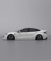 Nuevo Kit de Carrocería para Tesla Model 3, Estilo LB, Difusor Delantero, Alerón, Anchos de Rueda Anchos, Actualización de Arco de Rueda, Negro, Calidad Original 1:1, 2021-2023