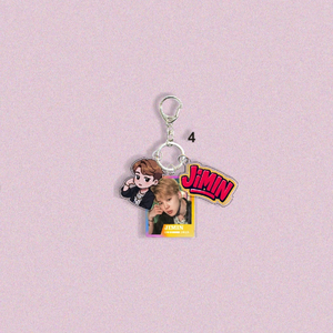 Porte-clés créatif en acier inoxydable et acrylique KPOP Idol Cute Cartoon Bangtan Boys JUNGKOOK <span class=keywords><strong>V</strong></span> Taehyung JIN SUGA RM JIMIN J-<span class=keywords><strong>HOPE</strong></span> - Product Image 5