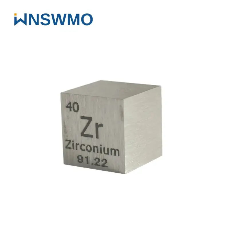 high quality pure 10mm Zirconium Metal Cube Zr cubic Engraved Periodic Table