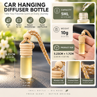 Flacon de parfum pour voiture rechargeable de 5 ml, diffuseur d'air frais suspendu pour l'intérieur du véhicule, vente en gros