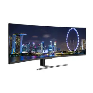 슈퍼 와이드 스크린 49 인치 LCD 4k 모니터 게임 144hz 커브 모니터