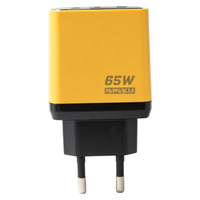 Boîtier de chargeur GaN 65W X003 avec entrée USB-C, prise EU, boîtier en plastique pour charge rapide PD