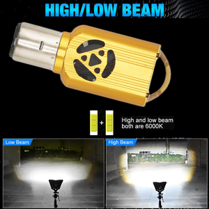 H6 BA20D LED H4 P45T Bombilla de Faro de motocicleta 12V Moto Spotlight Hi Lo Lámpara antiniebla Blanco Amarillo Nueva condición Motos Accesorios - Product Image 5