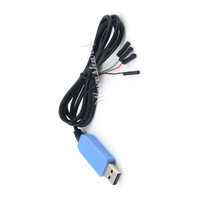 Kabel USB ke TTL 4-pin Waveshare dengan konverter tertanam PL2303 Mendukung Windows XP 7 8 8.1 10 1m B585