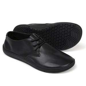 أحذية الرجال مربع اصبع القدم واسعة الحد الأدنى المشي اضافية عرض واسع صفر انخفاض الأحذية خفيفة الوزن جلد حافي القدمين حذاء رياضي - Product Image 4