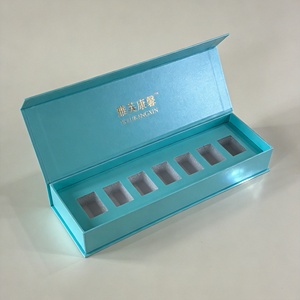 Boîte cadeau personnalisée faite à la main avec revêtement UV, laminage mat, aseptique, pour parfum, mascara, boîte rigide plate avec fermeture magnétique, emballage pour flacon - Product Image 3