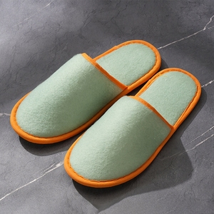 SANHOO OEM Hotel zapatillas personalizadas <span class=keywords><strong>5</strong></span> estrellas Hotel zapatillas lujo algodón Hotel zapatilla con suela acolchada - Product Image 5