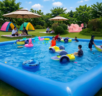 Piscine gonflable en PVC 10x10m, matériau épais et résistant, grande piscine extérieure pour les fêtes aquatiques, pour enfants et adultes