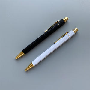 Single Color Hexagon Ball Point Gel Ink <b>Pen</b> with Golden Clip Customized Press <b>Pens</b> for Promotional - Product Image 1