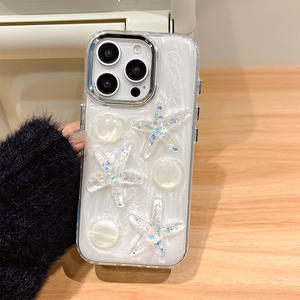 3D brillo estrellas amor corazón teléfono caso para <span class=keywords><strong>iPhone</strong></span> 16 15 14 13 12 11 Pro Max XS Max XR <span class=keywords><strong>7</strong></span> <span class=keywords><strong>8</strong></span> <span class=keywords><strong>Plus</strong></span> lindo claro suave contraportada - Product Image 4