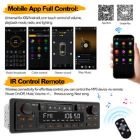 Autoradio Classique 1 DIN Vintage AM/FM Lecteur MP3 USB Type-C AUX-in pour Amplificateur pour Véhicules Classiques Universels
