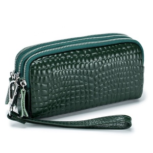 <b>Ladies</b> Clutch <b>Wallet</b> Fashion Leather Long Purse Cell Phone <b>Wallets</b> Genuine Leather Clutch Wrist <b>Wallet</b> for Women - Product Image 2