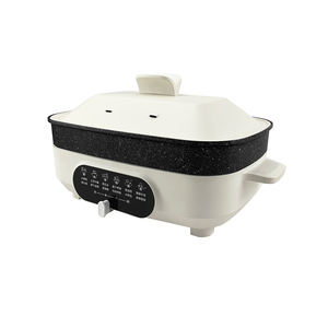 Padella Elettrica Multifunzione con Cestello per Cottura a Vapore - Cuocitore a Vapore Portatile da 5,5 L, Riscaldamento Rapido per una Cottura a Vapore Sana - Product Image 1