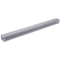 Goulotte de câblage industrielle en PVC gris à fentes 40x40mm pour armoires de commande électriques, vente en gros usine