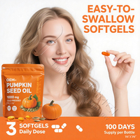Gélules d'huile de graines de citrouille de qualité supérieure pour la santé de la prostate et de la vessie