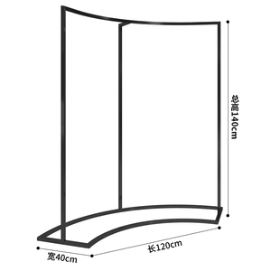 Negozio di abbigliamento in metallo di moda personalizzato che si adatta al negozio al dettaglio di abbigliamento per uomo espositore per vestiti neri - Product Image 5
