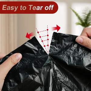 Çöp çöp yönetimi için İpli özel Logo ısı sızdırmazlık baskılı rulo ile küçük orta büyük plastik çöp torbaları - Product Image 2