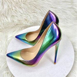 รองเท้าส้นสูงสีนีออนแบบส้นเข็มสำหรับผู้หญิง แบรนด์ส่วนตัว - Product Image 2