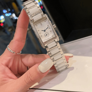 Women's <b>Rectangular</b> with Diamond Bezel Mother of Pearl Dial and Stainless Steel Bracelet for Elegant Wear Longinesing - Product Image 4