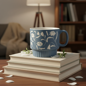 Tazas de Café de Porcelana con Diseño Floral Clásico, Reutilizables, Aptas para Lavavajillas y Microondas, Ideales para Regalos y Fiestas, en Caja de Regalo - Product Image 4