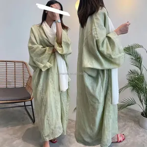 Thiết kế abaya của riêng bạn màu rắn đơn giản thời trang khiêm tốn abaya 2024