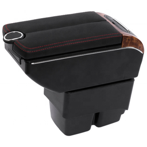 <span class=keywords><strong>Allemagne</strong></span> Cuir PU noir Console centrale de voiture Accoudoir Boîte de rangement Double ouverture Design pour <span class=keywords><strong>VW</strong></span> Jetta - Product Image 3
